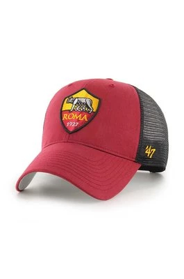 47 brand czapka z daszkiem AS Roma kolor czerwony z aplikacją ITFL-BRANS01CTP-TJA