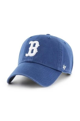 47 brand czapka z daszkiem bawełniana MLB Boston Red Sox kolor granatowy z aplikacją