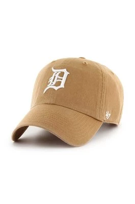 47 brand czapka z daszkiem bawełniana MLB Detroit Tigers kolor brązowy z aplikacją