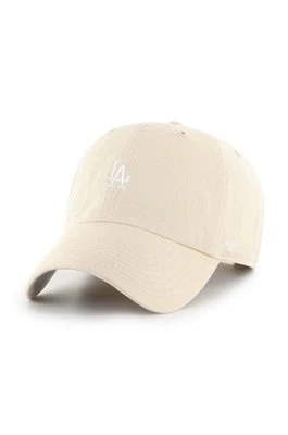 47 brand czapka z daszkiem bawełniana MLB Los Angeles Dodgers kolor beżowy z aplikacją