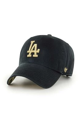 47 brand czapka z daszkiem bawełniana MLB Los Angeles Dodgers kolor czarny z aplikacją