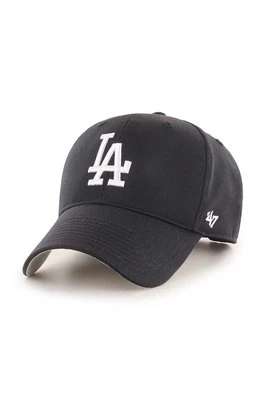 47 brand czapka z daszkiem bawełniana MLB Los Angeles Dodgers kolor czarny z aplikacją B-RAC12CTP-BKA