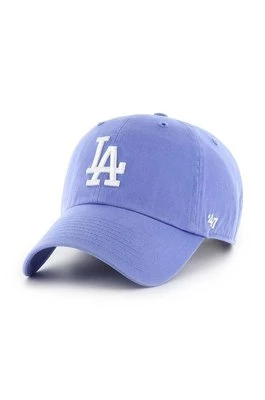 47 brand czapka z daszkiem bawełniana MLB Los Angeles Dodgers kolor niebieski z aplikacją