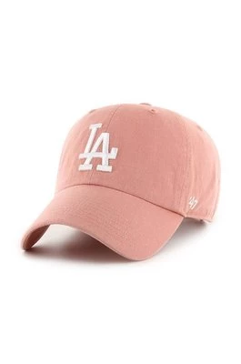 47brand czapka z daszkiem bawełniana MLB Los Angeles Dodgers kolor pomarańczowy z aplikacją