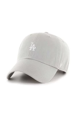 47brand czapka z daszkiem bawełniana MLB Los Angeles Dodgers kolor szary z aplikacją B-BSRNR12GWS-GYA