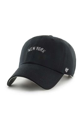 47 brand czapka z daszkiem bawełniana MLB New York Yankees kolor czarny z aplikacją