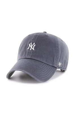 47 brand czapka z daszkiem bawełniana MLB New York Yankees kolor granatowy z aplikacją B-BSRNR17GWS-VN