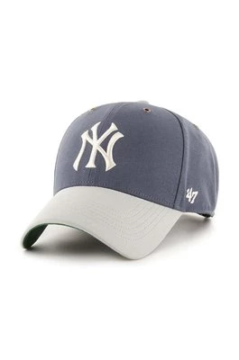 47 brand czapka z daszkiem bawełniana MLB New York Yankees kolor niebieski wzorzysta