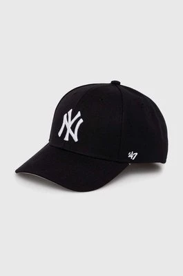 47brand czapka z daszkiem dziecięca MLB New York Yankees kolor czarny z aplikacją BMVP17WBV