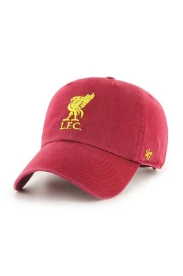 47brand Czapka z daszkiem EPL Liverpool kolor czerwony z aplikacją