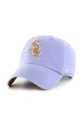 47 brand czapka z daszkiem MLB Chicago White Sox kolor fioletowy z aplikacją