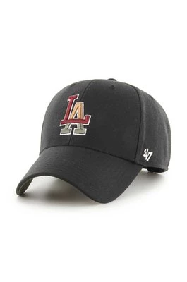 47 brand czapka z daszkiem MLB Los Angeles Dodgers kolor czarny z aplikacją