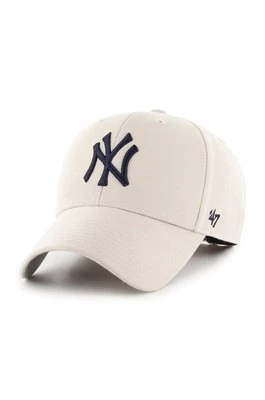 47 brand Czapka z daszkiem MLB New York Yankees kolor beżowy z aplikacją