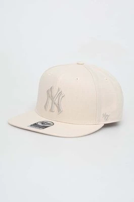 47 brand czapka z daszkiem MLB New York Yankees kolor beżowy z aplikacją
