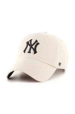 47 brand czapka z daszkiem MLB New York Yankees kolor beżowy z aplikacją