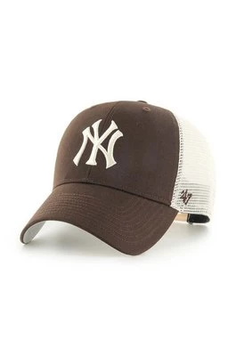 47 brand czapka z daszkiem MLB New York Yankees kolor brązowy z aplikacją B-BRANS17CTP-BWC