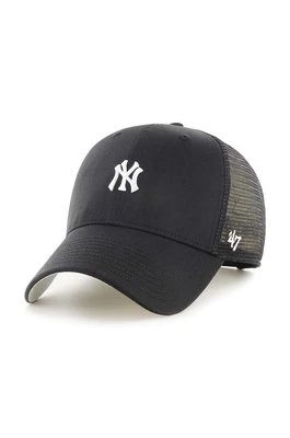 47 brand czapka z daszkiem MLB New York Yankees kolor czarny z aplikacją B-BRNMS17CTP-BK