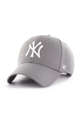 47 brand czapka z daszkiem MLB New York Yankees kolor szary z aplikacją B-MVPSP17WBP-DY