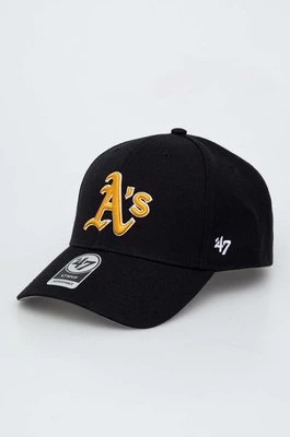 47 brand Czapka z daszkiem MLB Oakland Athletics kolor czarny z aplikacją