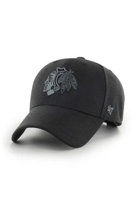 47 brand czapka z daszkiem NHL Chicago Blackhawks kolor czarny z aplikacją H-MVPSP04WBP-BKC