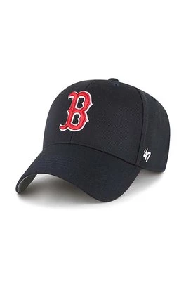 47brand czapka z daszkiem z domieszką wełny MLB Boston Red Sox kolor granatowy z aplikacją