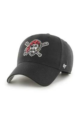 47 brand czapka z daszkiem z domieszką wełny MLB Pittsburgh Pirates kolor czarny z aplikacją B-MVP20WBV-BKO
