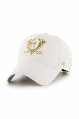 47 brand czapka z daszkiem z domieszką wełny NHL Anaheim Ducks kolor biały z aplikacją