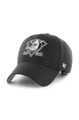 47 brand czapka z daszkiem z domieszką wełny NHL Anaheim Ducks kolor czarny z aplikacją