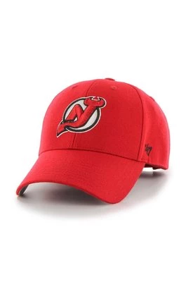 47 brand czapka z daszkiem z domieszką wełny NHL New Jersey Devils kolor czerwony z aplikacją H-MVP11WBV-RD