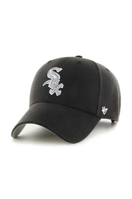 47 brand czapka z domieszką wełny MLB Chicago White Sox kolor czarny z aplikacją