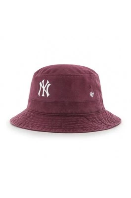 47 brand Kapelusz MLB New York Yankees kolor fioletowy bawełniany