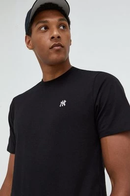 47 brand t-shirt bawełniany MLB New York Yankees kolor czarny gładki BB017TEMBRT562256JK