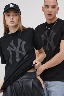 47 brand T-shirt bawełniany MLB New York Yankees kolor czarny gładki BB017TEMIME544089JK