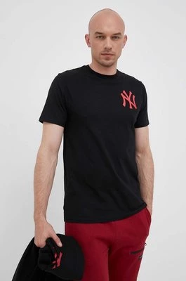 47 brand t-shirt bawełniany MLB New York Yankees kolor czarny z nadrukiem