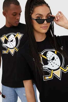 47brand t-shirt bawełniany NHL Anaheim Ducks kolor czarny z nadrukiem