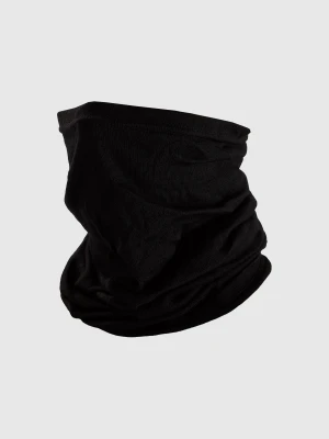 4F Bandana z wełny merino - czarna Uniwersalny