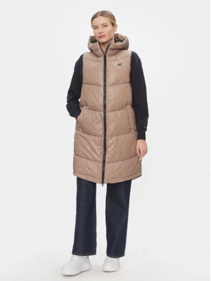 4F Bezrękawnik 4FAW23TVESF074 Beżowy Regular Fit