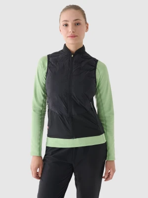 4F Bezrękawnik do biegania pikowany ze stójką damski - szary XXL