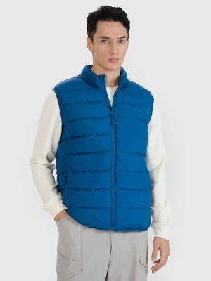 4F Bezrękawnik puchowy z wypełnieniem naturalnym męski - niebieski XXL