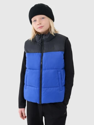 4F Bezrękawnik puchowy z wypełnieniem syntetycznym chłopięcy - niebieski 134 (8-9 lat)