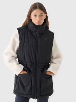 4F Bezrękawnik puchowy z wypełnieniem syntetycznym damski - czarny XS