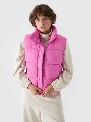 4F Bezrękawnik puchowy z wypełnieniem syntetycznym damski - różowy XXL