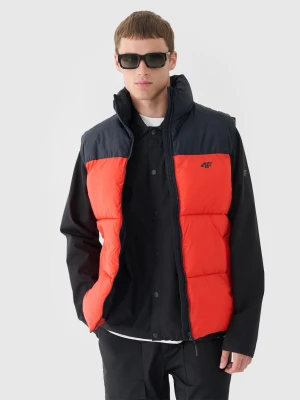 4F Bezrękawnik puchowy z wypełnieniem syntetycznym męski - czerwony L