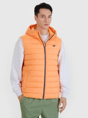 4F Bezrękawnik puchowy z wypełnieniem syntetycznym męski - pomarańczowy S