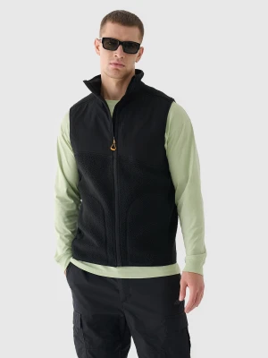 4F Bezrękawnik sherpa ze stójką męski - czarny S