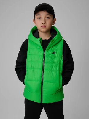 4F Bezrękawnik z wypełnieniem syntetycznym chłopięcy - zielony 140 (9-10 lat)