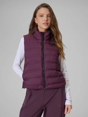 4F Bezrękawnik z wypełnieniem syntetycznym damski - fioletowy XS
