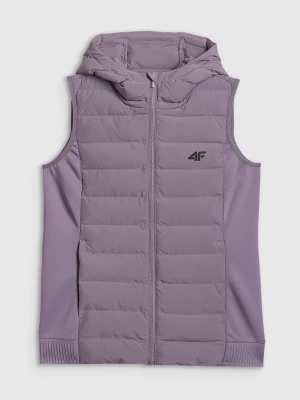 4F Bezrękawnik z wypełnieniem syntetycznym damski - fioletowy M