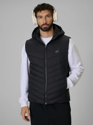 4F Bezrękawnik z wypełnieniem syntetycznym męski - czarny S