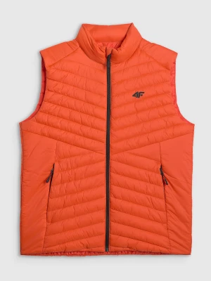 4F Bezrękawnik z wypełnieniem syntetycznym męski - pomarańczowy XXL